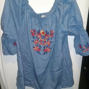 Southern Stitch 3xl off shoulder blouse